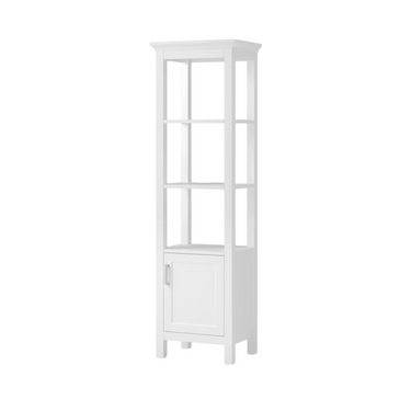 CRAFT + MAIN Lawson Bathroom Linen Cabinet in White Finish 19" x 70"