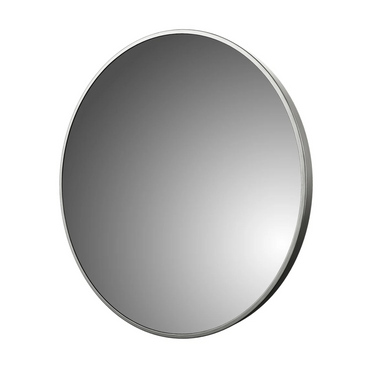 CRAFT + MAIN Brushed Nickel Round Cabinet Mirror Aluminum Frame 28" x 28"