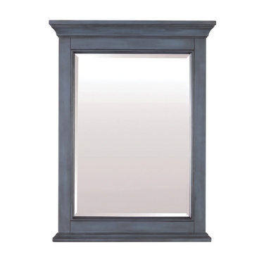 CRAFT + MAIN Brantley Bathroom Mirror Harbor Blue with Beveled Glass 24" x 32"