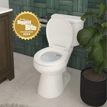 CRAFT + MAIN Easley Flush Guard 1.28 GPF Two Piece Round Toilet with Left Hand Lever - Seat Included