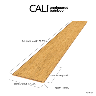 Natural Wide Click Bamboo 9/16" – Sold Per Box (21.5 Sq. Ft.)