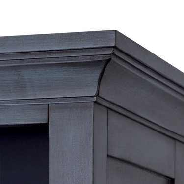 CRAFT + MAIN Brantley Linen Cabinet Harbor Blue with Drawer and Shelves 19" x 70"