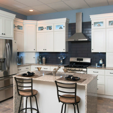 Double Door Double Drawer Bases White Shaker