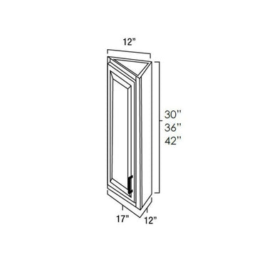 Angle End Wall Cabinets Hickory Shaker
