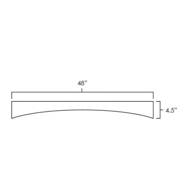 Arched Valance White Shaker
