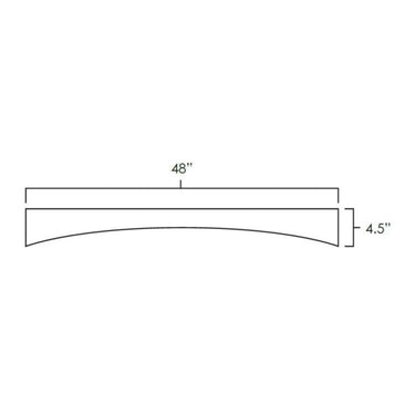 Arched Valance Hickory Shaker