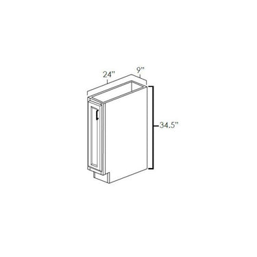 Tray Base 09" White Shaker