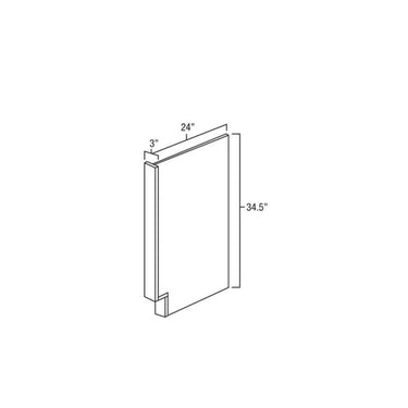 Base End Panels White Shaker