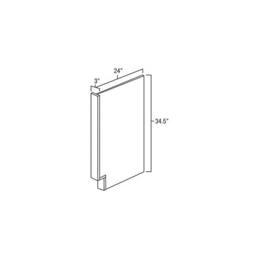 Base End Panels Hickory Shaker