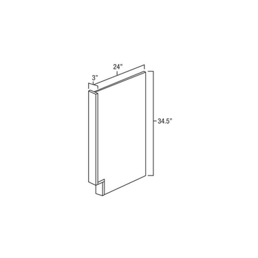 Base End Panels Kitchen Cabinet Platinum Shaker