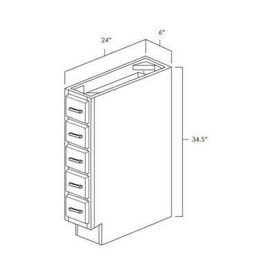 Base Spice Drawer White Shaker