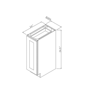 Base Spice Rack Kitchen Cabinet Platinum Shaker