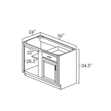 Blind Corner Base White Shaker
