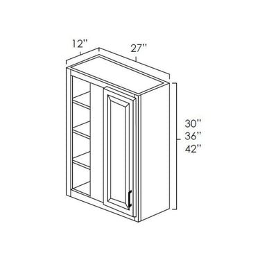 Blind Corner Wall Cabinets Hickory Shaker