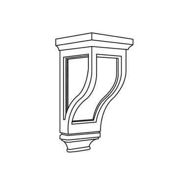 Corbels Kitchen Cabinet Platinum Shaker
