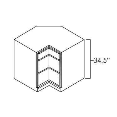 Corner Drawer Base 36" Bristol Chocolate