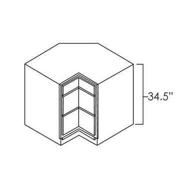 Corner Drawer Base Kitchen Cabinet Platinum Shaker