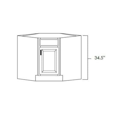 Diagonal Corner Sink Base Cabinet West Point Grey