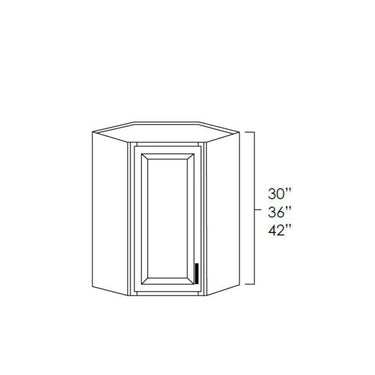 Diagonal Corner Wall Cabinet White Shaker