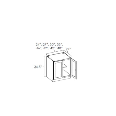 Double Door Full Height Base Cabinet White Shaker