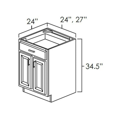 Double Door Single Drawer Base West Point Grey