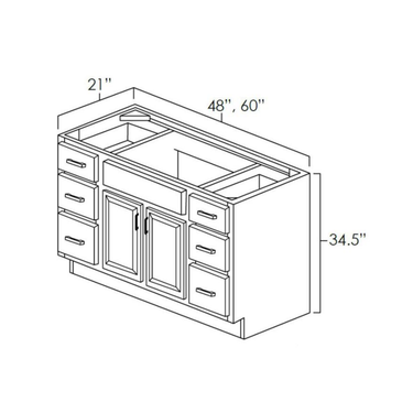 Double Door Vanity Cabinets Kitchen Cabinet Platinum Shaker