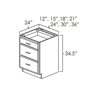 Drawer Base Hickory Shaker