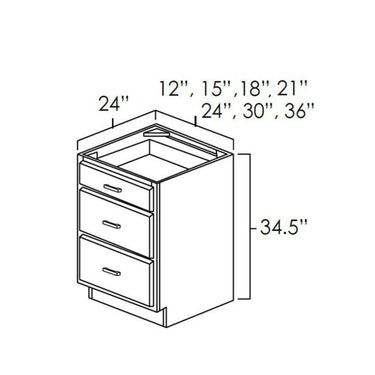 Drawer Base White Shaker
