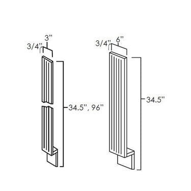 Fluted Base Fillers White Shaker