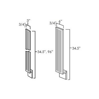 Fluted Base Fillers Kitchen Cabinet Platinum Shaker