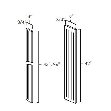 Fluted Wall Filler White Shaker