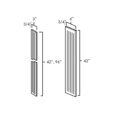 Fluted Wall Fillers Kitchen Cabinet Platinum Shaker