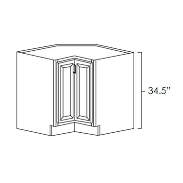 Lazy Susan Corner Base Hickory Shaker