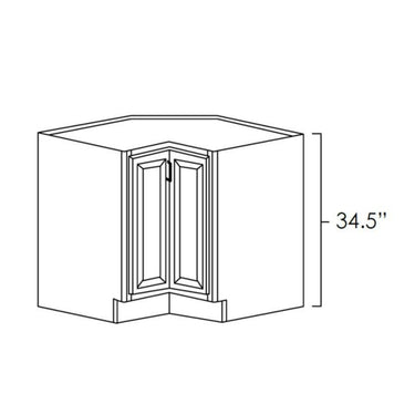 Lazy Susan Corner Base White Shaker