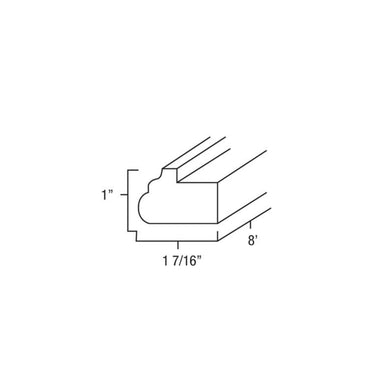 Light Rail Moulding White Shaker