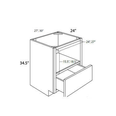 Microwave Cabinet White Shaker