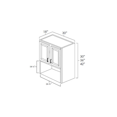 Microwave Wall Cabinets Hickory Shaker