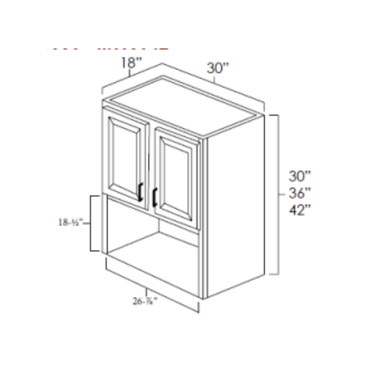 Microwave Wall Cabinets Glazed Mocha