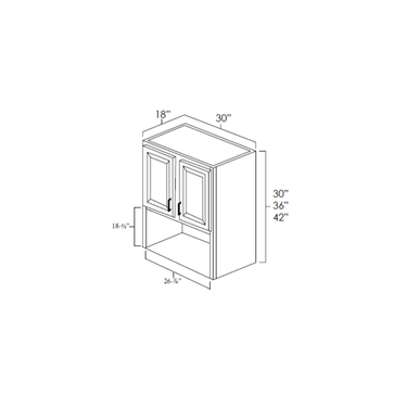 Microwave Wall Cabinets Kitchen Cabinet Platinum Shaker