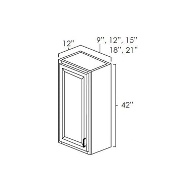 High Wall Cabinets Single Door Bristol Chocolate
