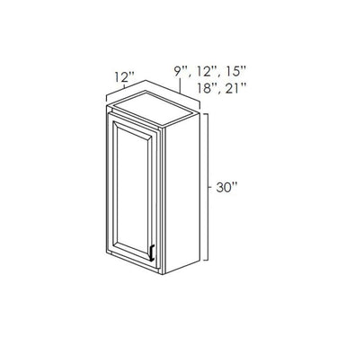 High Wall Cabinets Single Door Bristol Chocolate