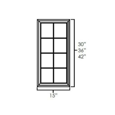 Single Glass Diagonal Doors Glazed Mocha