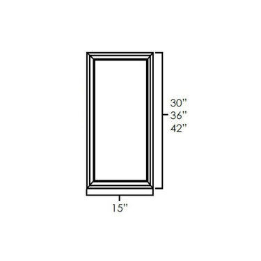 Single Glass Diagonal Doors Hickory Shaker