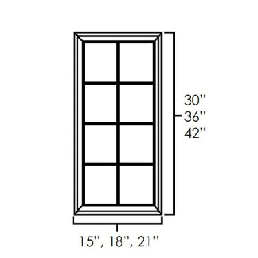 Single Glass Doors White Shaker