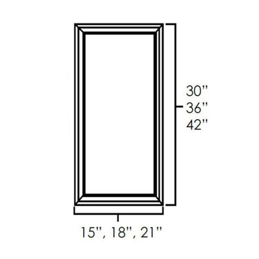 Single Glass Doors Hickory Shaker