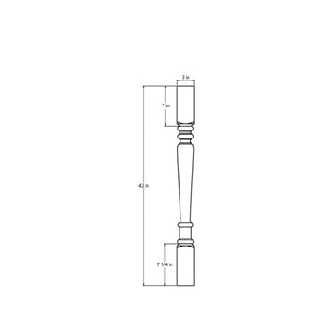 Split Corner Decorative Leg White Shaker