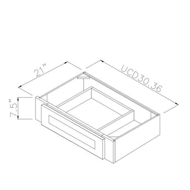 Under Counter Knee Drawers White Shaker