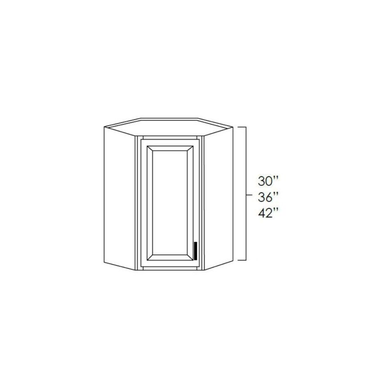 Aspen White Wall Diagonal Corner Kitchen Cabinet – 24" Width x 30", 36", 42" Height          Ask ChatGPT