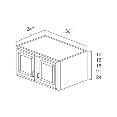 Wide Refrigerator Wall Cabinets Hickory Shaker