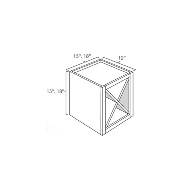 Wine Storage Cube Hickory Shaker
